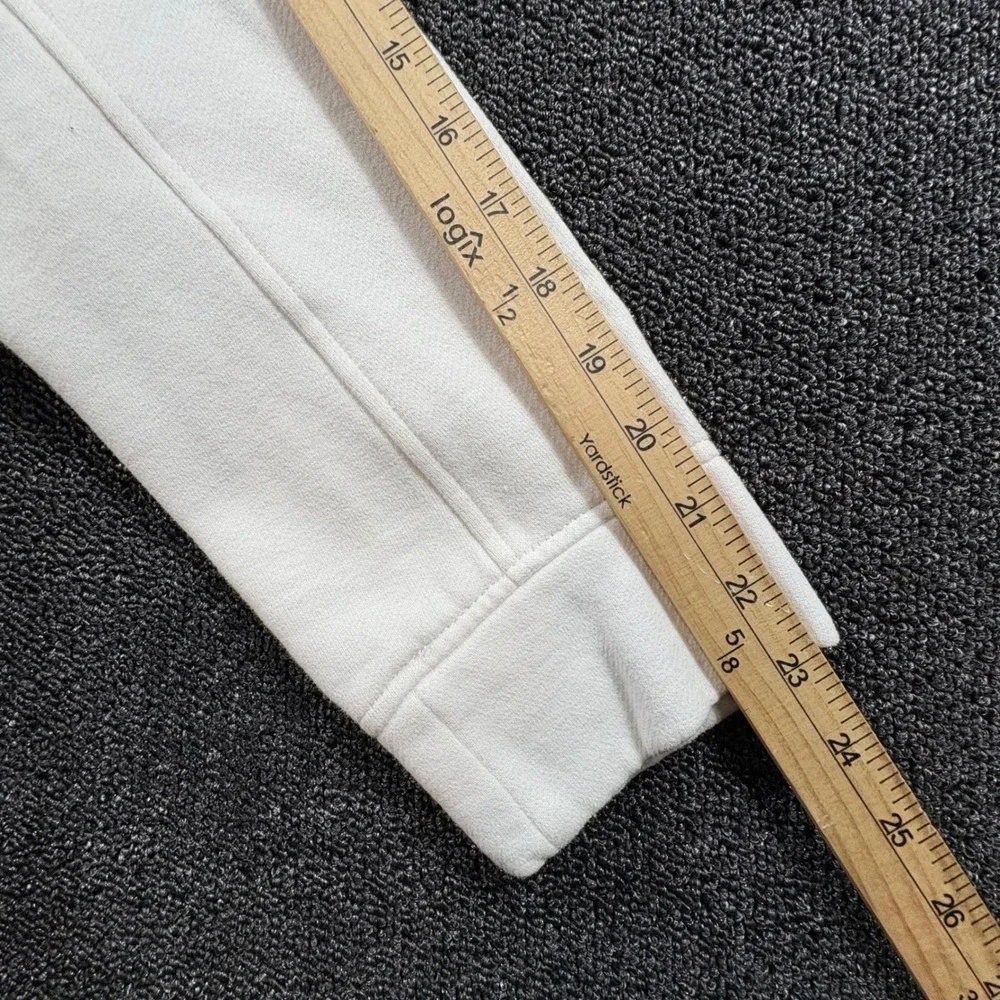 Lululemon Fleece Quilted Be True Full Zip‎ Jacket Women's 10 White Button Collar